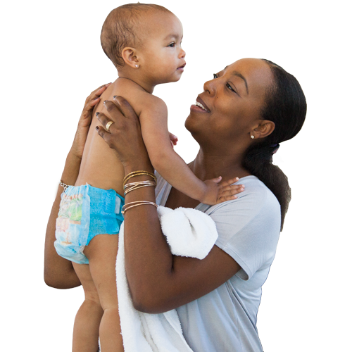 Mother and child enjoying the YMCA with the help of Financial Assistance