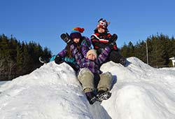 Young kids playing outside at Holiday Camp
