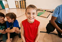 Young boy at day camp