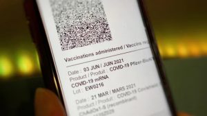 QR code for COVID-19 vaccine status