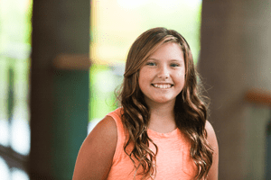 Young girl smiling