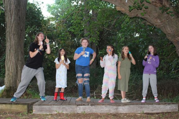 Drama performance at Camp Prequ'ile